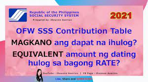 ofw sss contribution table 2021 new