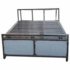 stainless steel double bed with