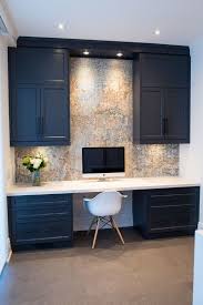 Built In Desk In Kitchen Under Cabinet Lighting Contemporary Home Office Toronto By W C Meek Design And Construction Ltd