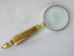 Vintage Brass Desk Magnifying Glass