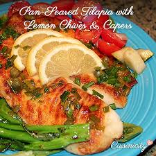pan seared tilapia with lemon chives