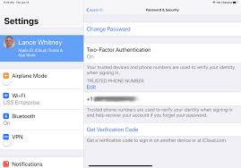 apple id with two factor authentication