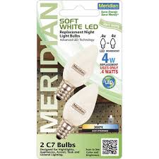 Meridian 4w Equivalent C7 Soft White Night Light Led Light Bulbs 2 Pack At Menards