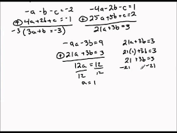 finding quadratic function given three