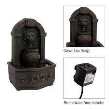 8 5 In Indoor Classic Lion Head Waterfall Tabletop Water Fountain