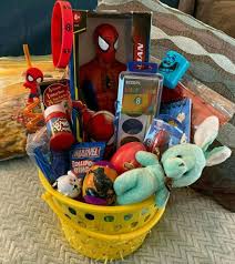pre filled gift baskets spider man