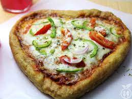 homemade heart shaped pizza valentine