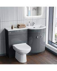 Dene Grey Rh Vanity Unit With Toilet