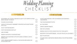 11 Free Printable Wedding Planning Checklists