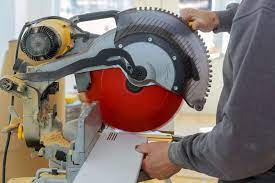 a miter saw to cut baseboards