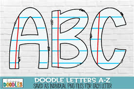 notebook paper doodle letters
