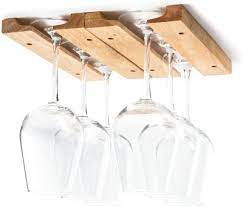 Fast and free shipping on many items you love on ebay. Amazon Com Fox Run Mounted Under Cabinet Wooden Wine Glass Holder Rack 11 X 7 X 0 75 Inches Brown Kitchen Dining