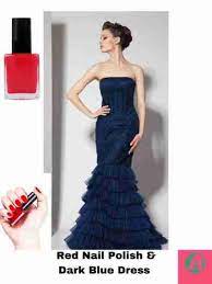 Nail Polish Color With Dark Blue Dress