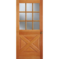 Fir Dutch Door 9 Lite Top Crossbuck