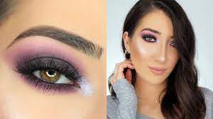 purple smokey eye makeup tutorial