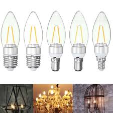 E27 E14 E12 B22 B15 1 6w Led Pure White Warm White Filament Candle Light Lamp Bulb Ac110v