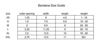 Size Chart Bandana Club