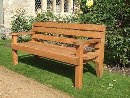 2 Seater Wooden Garden Bench With Arms