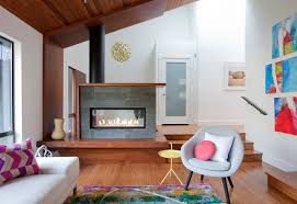 Double Sided Fireplace Into