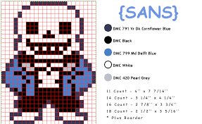 Inside you'll find everything you need to fall down into the world of undertale cross stitch: Sans Cross Stitch Chart By Esshaych On Deviantart