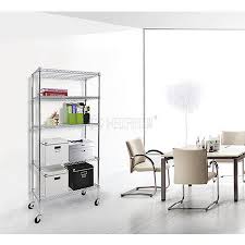 Welland 5 Tier Chrome Wire Shelving