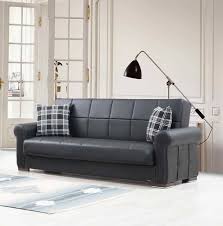 Silva Black Pu Leatherette Sofa Bed By