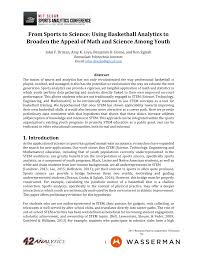 pdf from sports to science using basketball analytics to broaden pdf from sports to science using basketball analytics to broaden the appeal of math and science among youth