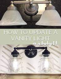 vanity light fixture with spray paint