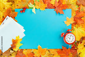 blue alarm clock fall harvest time