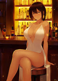 People have long believed that crossing your legs while sitting is bad for you. Wallpaper Anime Yellow Eyes Looking At Viewer Legs Crossed White Dress Cleavage Blush Short Hair Dark Skin 1371x1920 Maztermox 1774195 Hd Wallpapers Wallhere