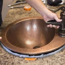 how to replace a copper bathroom sink