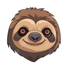 sloth face clipart images free