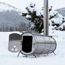 Ultralight foldable wood burning camping rocket stove tent heater for hiking. Liteoutdoors Titanium Stove