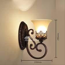 Rustic Wall Sconces Wrought Iron Glass