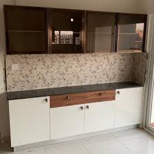 modern white wooden kitchen cabinet
