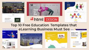 education templates for elearning business