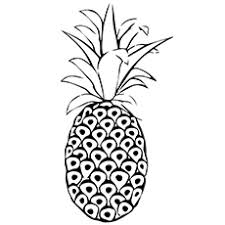 Printable pineapple fruit foods coloring page. 10 Best Pineapple Coloring Pages For Toddlers