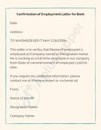 confirmation letter letter of