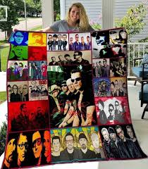 personalized u2 band quilt blanket