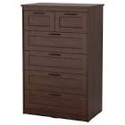SONGESAND 6-drawer chest, brown, 32 1/4x49 5/8 