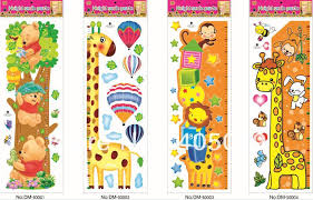 75 140cm Cartoon Height Chart Kids Wall Decal For Home Pvc