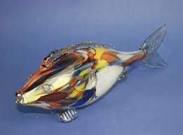 Huge Fish Figure Art Murano Glass