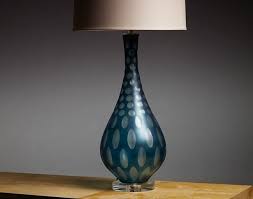 Dartmoor Zircon Blue Etched Table Lamp