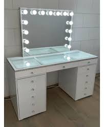 white vanity desk or makeup table