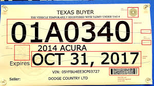 temporary paper license plate