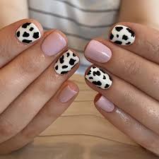 35 cute cow print nail designs to try