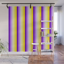 yellow purple wall mural by team colors