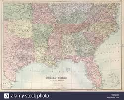 Southern United States Usa Gulf Coast Bartholomew 1882 Old