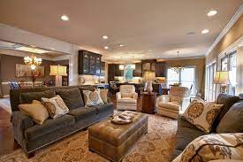 gray gold living room