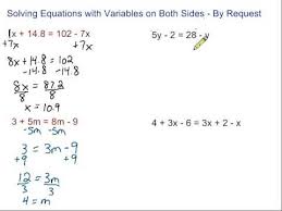 Equations With Variables On Both Sides